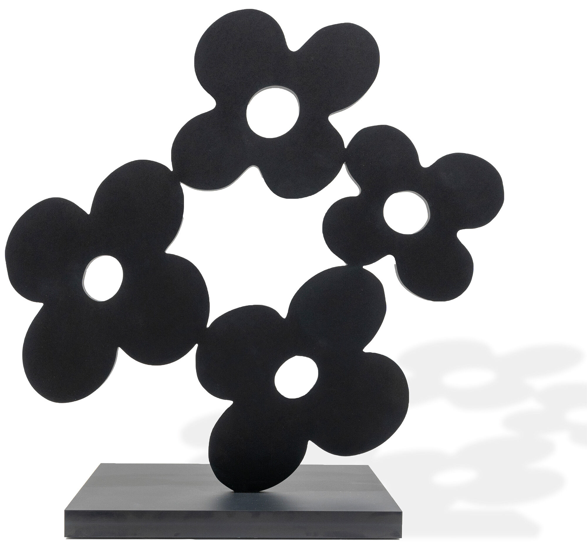 Skulptur "Flower_black" (2024), aluminium von Janos Schaab