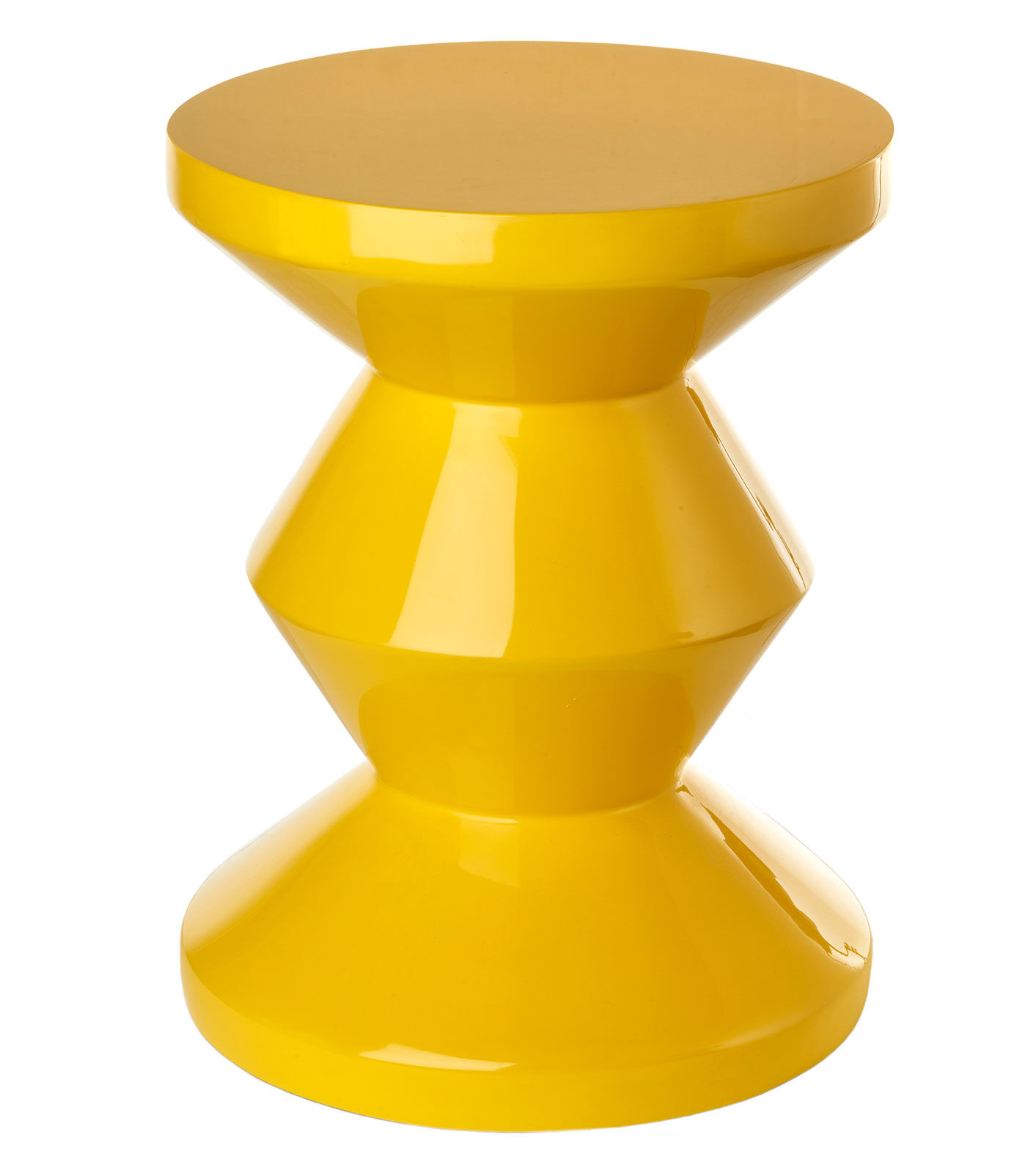 Stool / side table "Zig Zag Yellow" by Pols Potten