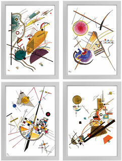 Uppsättning av 4 tavlor, inramade von Wassily Kandinsky
