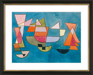 Bild "Segelfartyg" (1927), inramad von Paul Klee