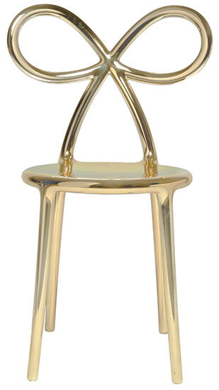 Designer chair "Ribbon Chair", golden metallic version - Design Nika Zupanc by Qeeboo