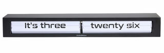 Wand- / Tischuhr "Texttime Bamboo Black"