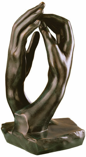 Skulptur "Katedralen" (1908), bronsversion von Auguste Rodin