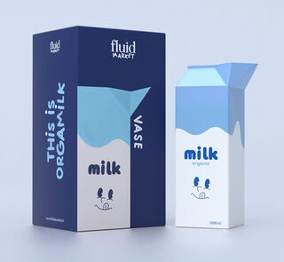 Keramisk vas / dekorativt föremål "Milkbox" von Fluid Market