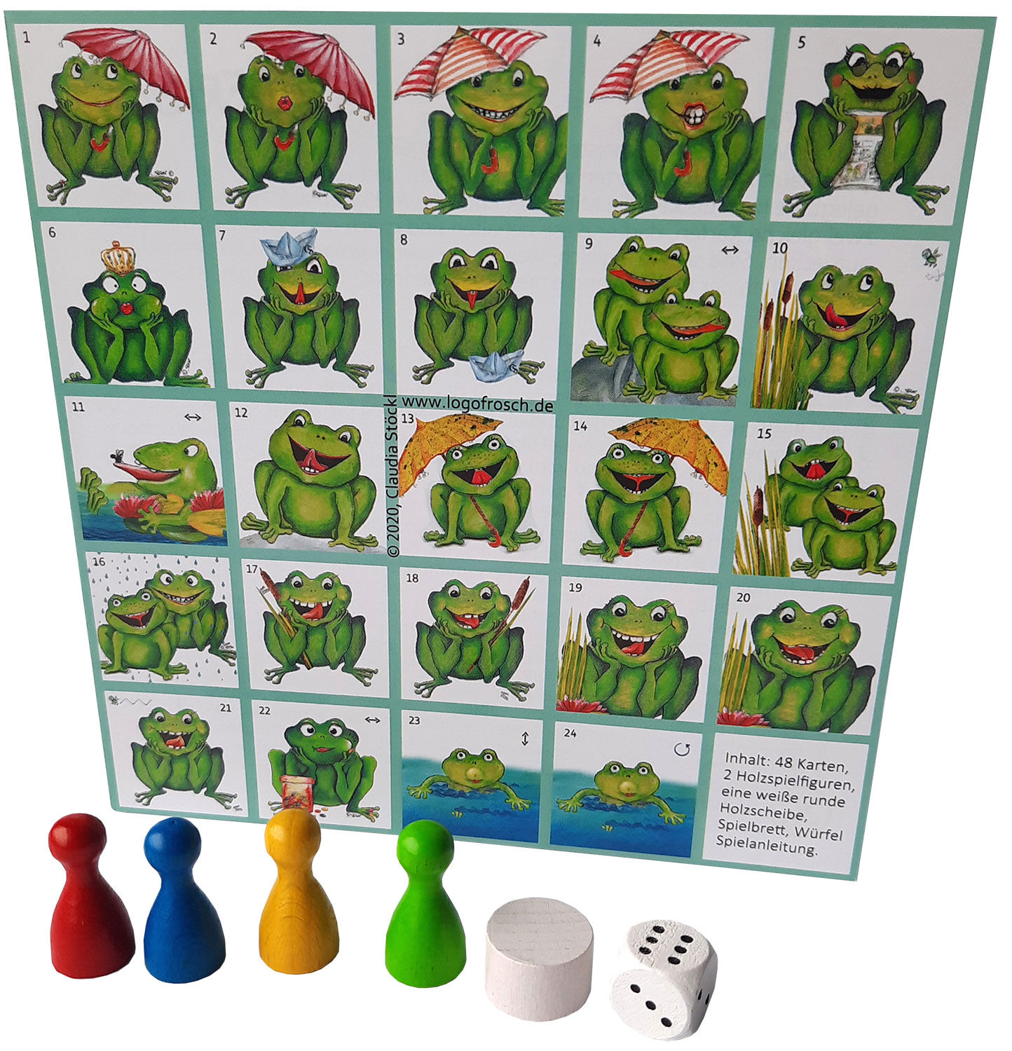 Card/board game "Logofrosch Game" (for children aged 4 years and up) by Logofrosch