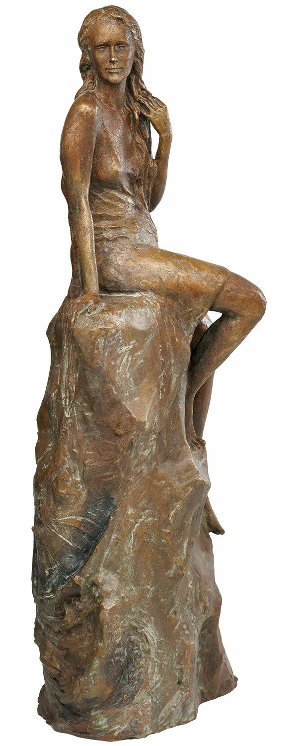 Skulptur "Loreley" (2023), bronsreduktion von Valerie Otte