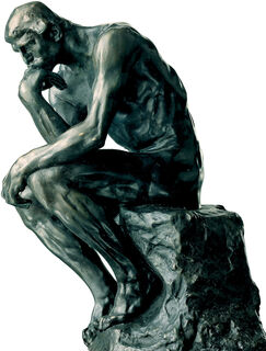 Skulptur "Tänkaren" (26 cm), bunden brons von Auguste Rodin