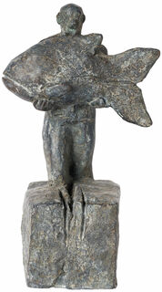 Sculpture "Porteur d'espoir" (2022), version en bronze gris