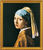 Bild "Flicka med pärlörhänge" (1665), inramad