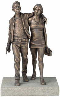 Skulptur "Modernt liv" (2021), brons von Leo Wirth