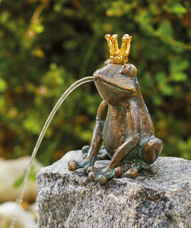 Trädgårdsskulptur / gargoyle "Grodprinsen", brons