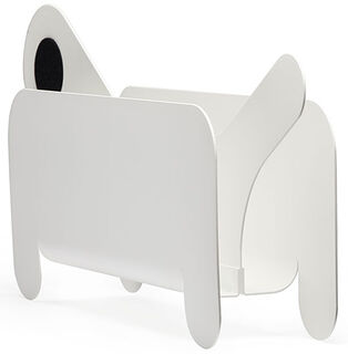 Magazine rack "Paper Pet", white version by Frederik Roijé Design