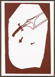 Bild "Elch in der Strömung" (1984)