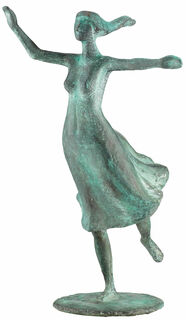 Skulptur "Youth", version brons grön