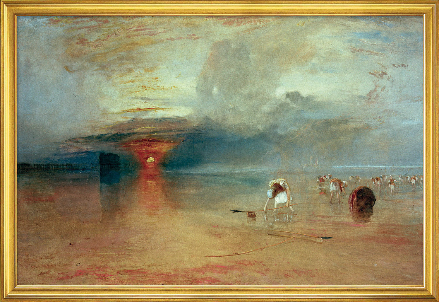 Bild "Calais Beach" (1830), inramad von William Turner