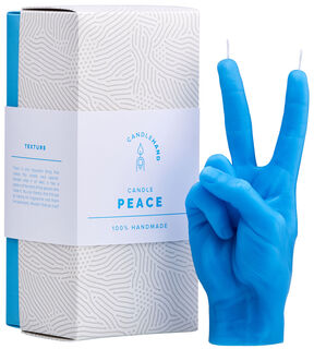 Kaars "Peace", blauwe versie