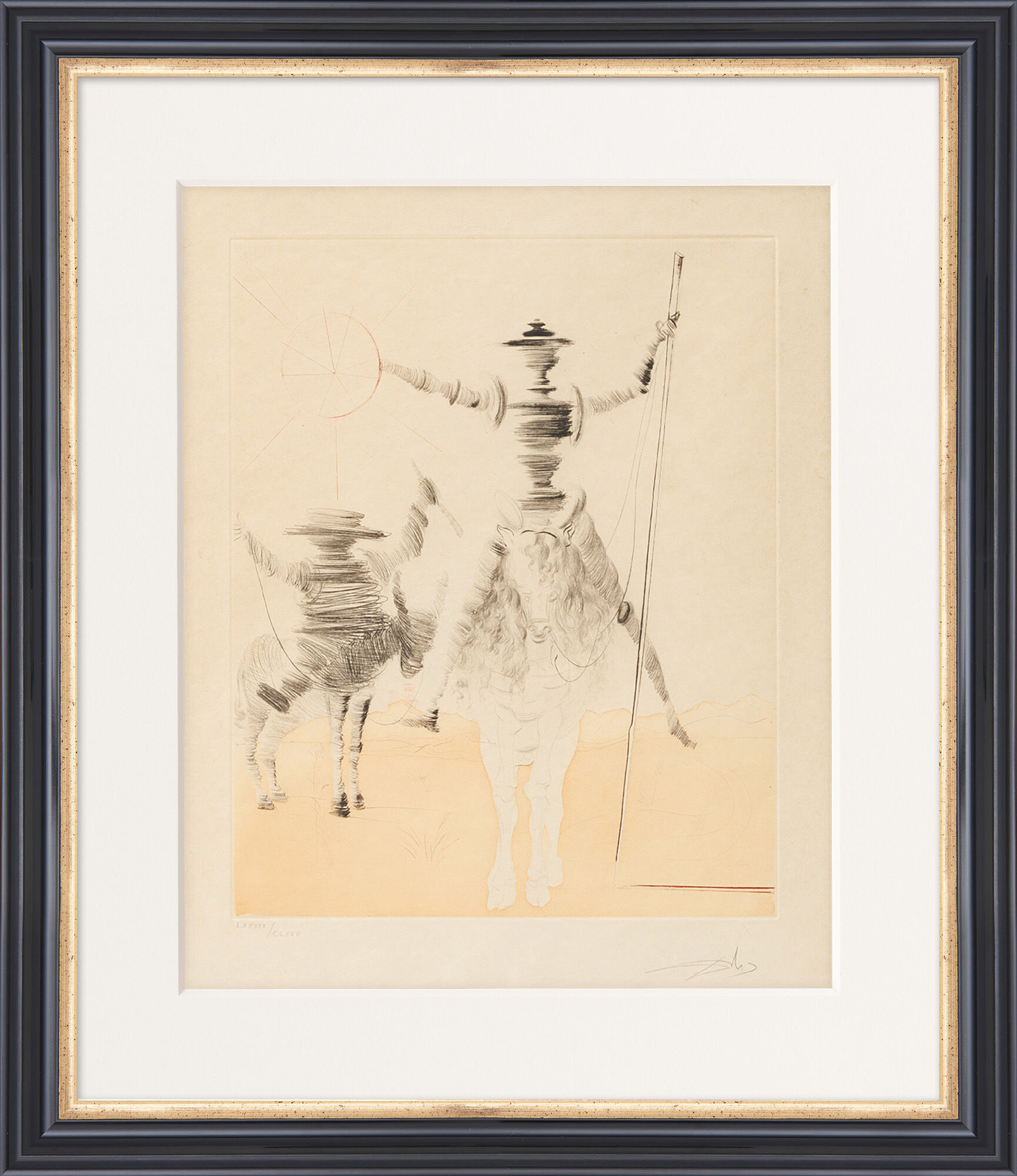 Tableau "Don Quichotte et Sancho Pança" (1980) von Salvador Dalí