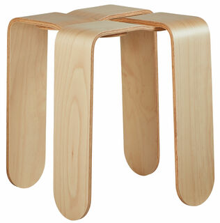 Hocker "Criss Cross", Version in Holz naturfarben