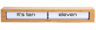 Wand- / Tischuhr "Texttime Bamboo White"