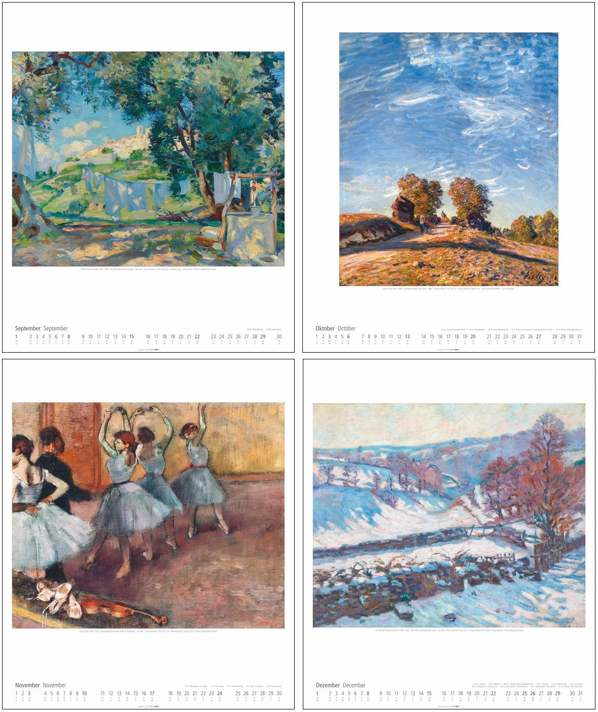 Buy Artist calendar "Impressionism" 2024 ars mundi