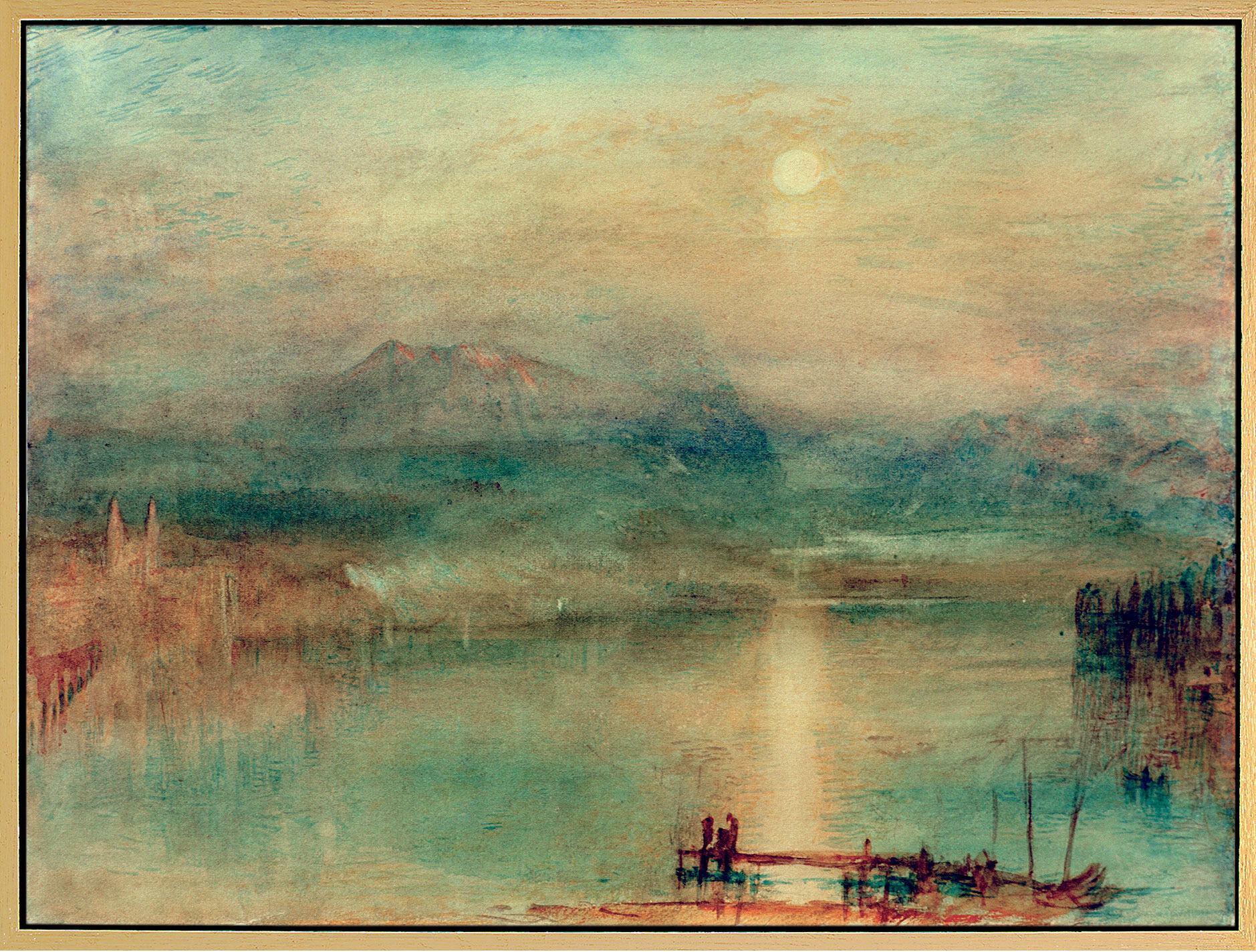 Bild "Månsken över Luzernsjön" (ca 1841-44), inramad von William Turner