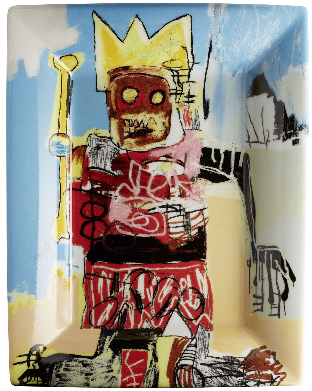 Porcelain bowl "Yellow Crown" by Jean Michel Basquiat