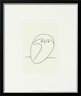 Bild "Ugglan - Le Hibou", inramad von Pablo Picasso