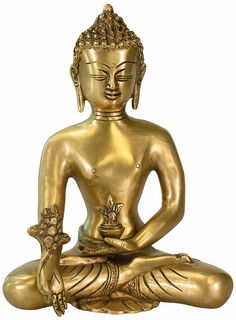 Messing sculptuur "Medicijn Boeddha"