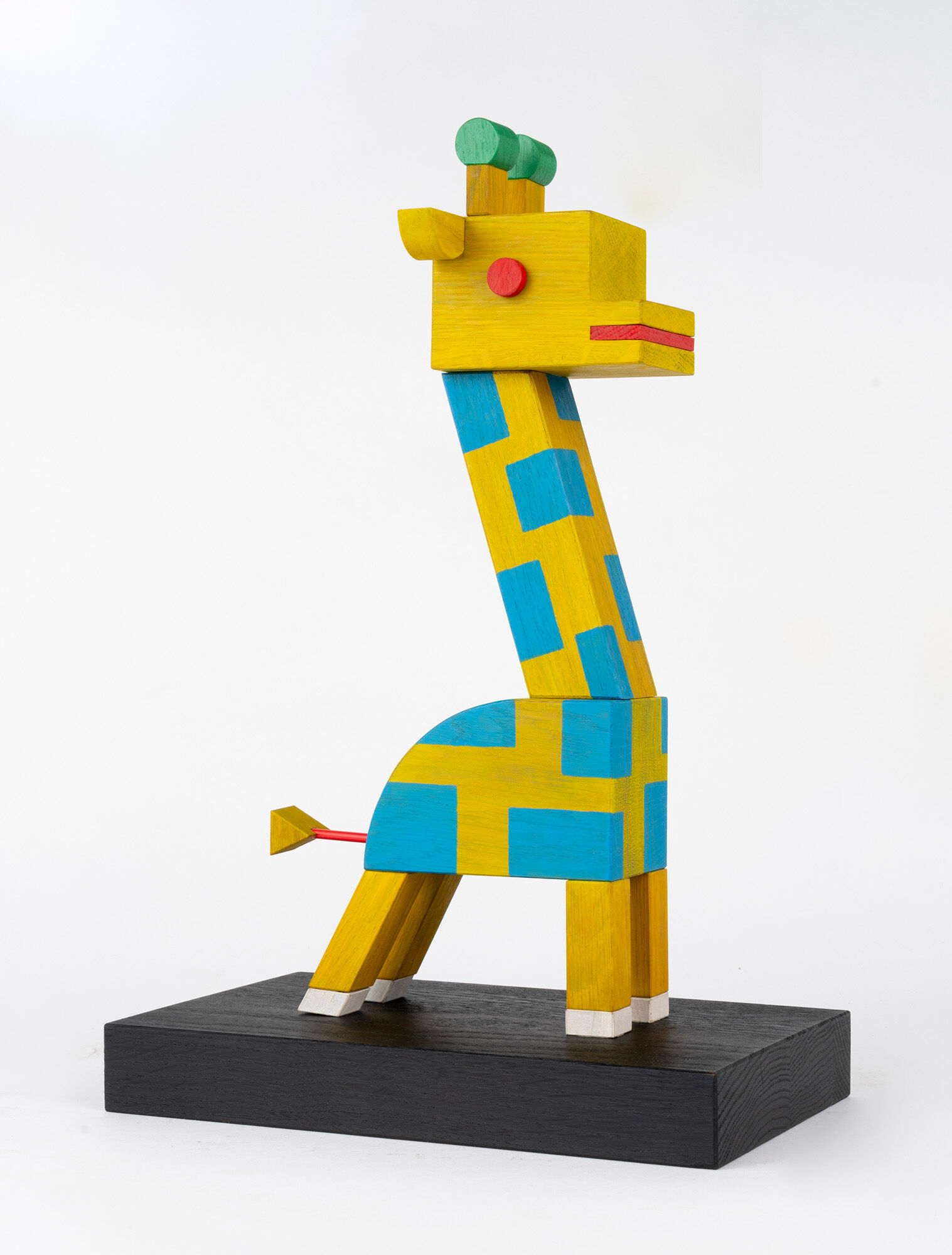 Skulptur "GIRAFFE (gul/blå)" (2021) von Doppeldenk