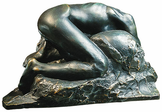 Skulptur "La Danaide" (1889/90), version i bunden brons von Auguste Rodin