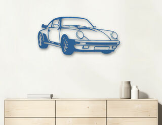 Wandskulptur "Porsche Turbo Blau" (2022) von Jan M. Petersen