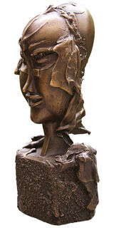 Skulptur "Kvindehoved", bronze