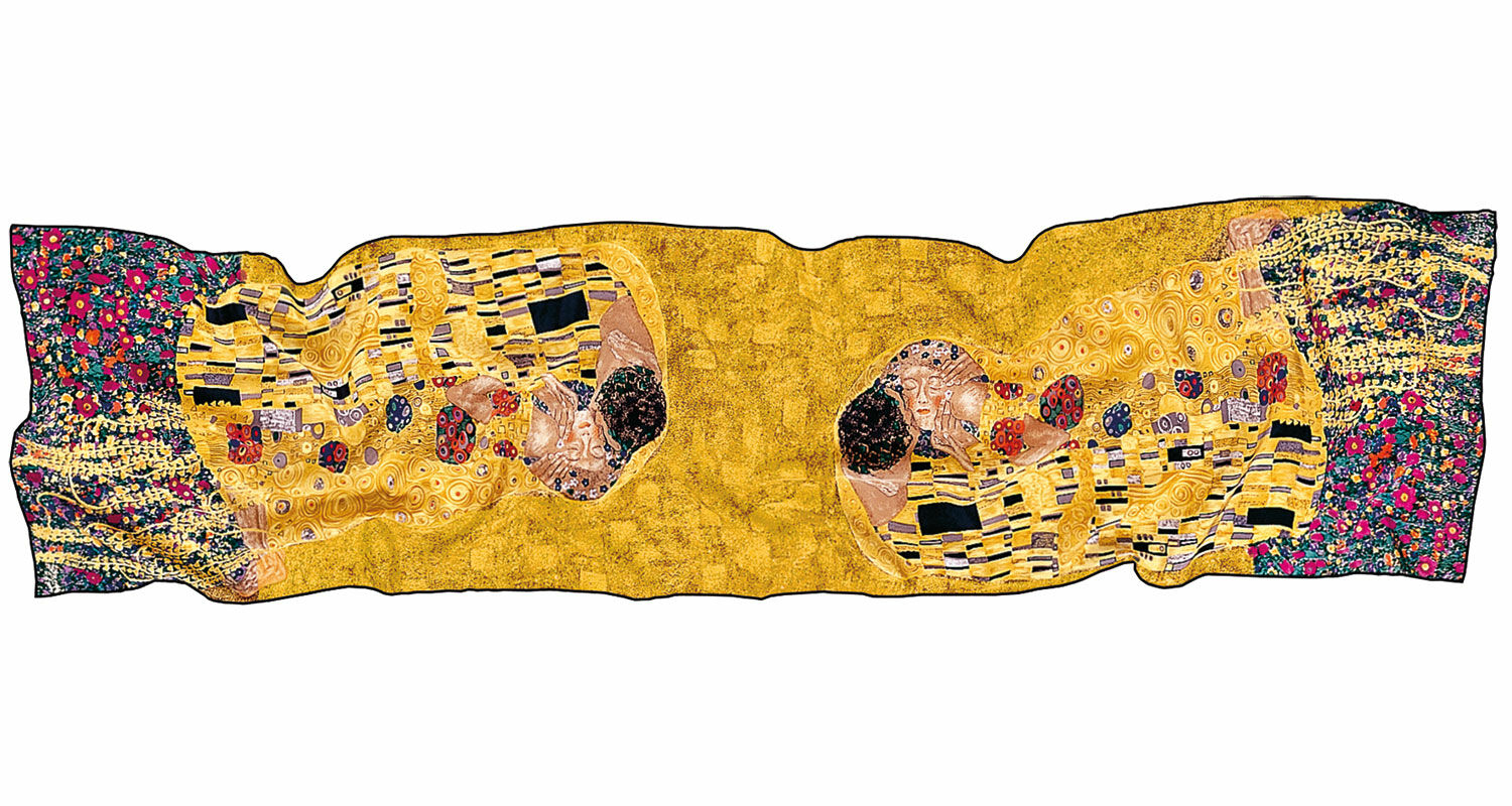Silkeshalsduk "Kyssen" von Gustav Klimt