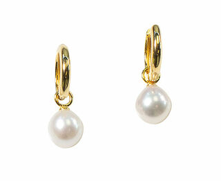 Creole earrings "Vermeer" with pearls