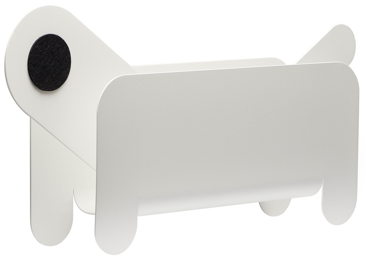 Magazine rack "Paper Pet", white version by Frederik Roijé Design