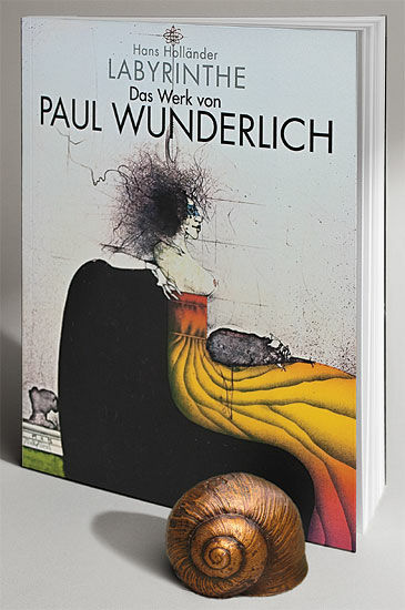 Boken "Labyrinter - Paul Wunderlichs verk" - med skulpturen "Snigelhuset" von Hans Holländer