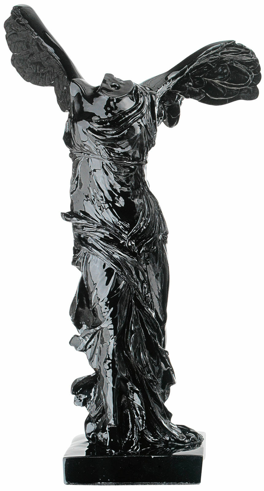 Skulptur "Nike från Samothrake", svart gjutgods