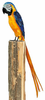 Gartenfigur "Papagei" (ohne Holzstamm)