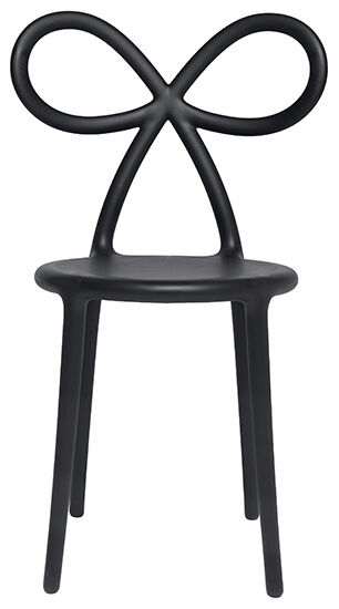 Designer-Stuhl "Ribbon Chair", schwarze Version - Design Nika Zupanc von Qeeboo