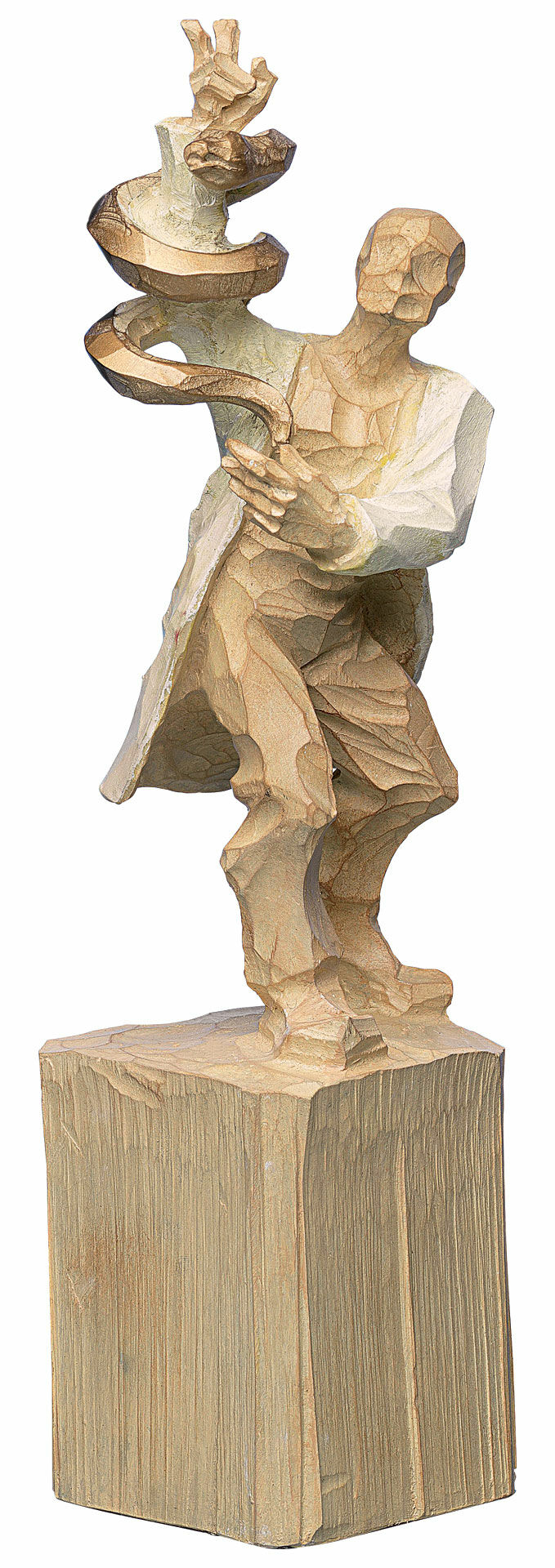 Skulptur "Doktor", gjuten träfinish von Roman Johann Strobl