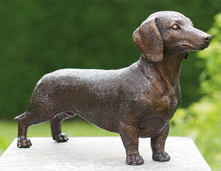 Trädgårdsskulptur "Dachshund", brons