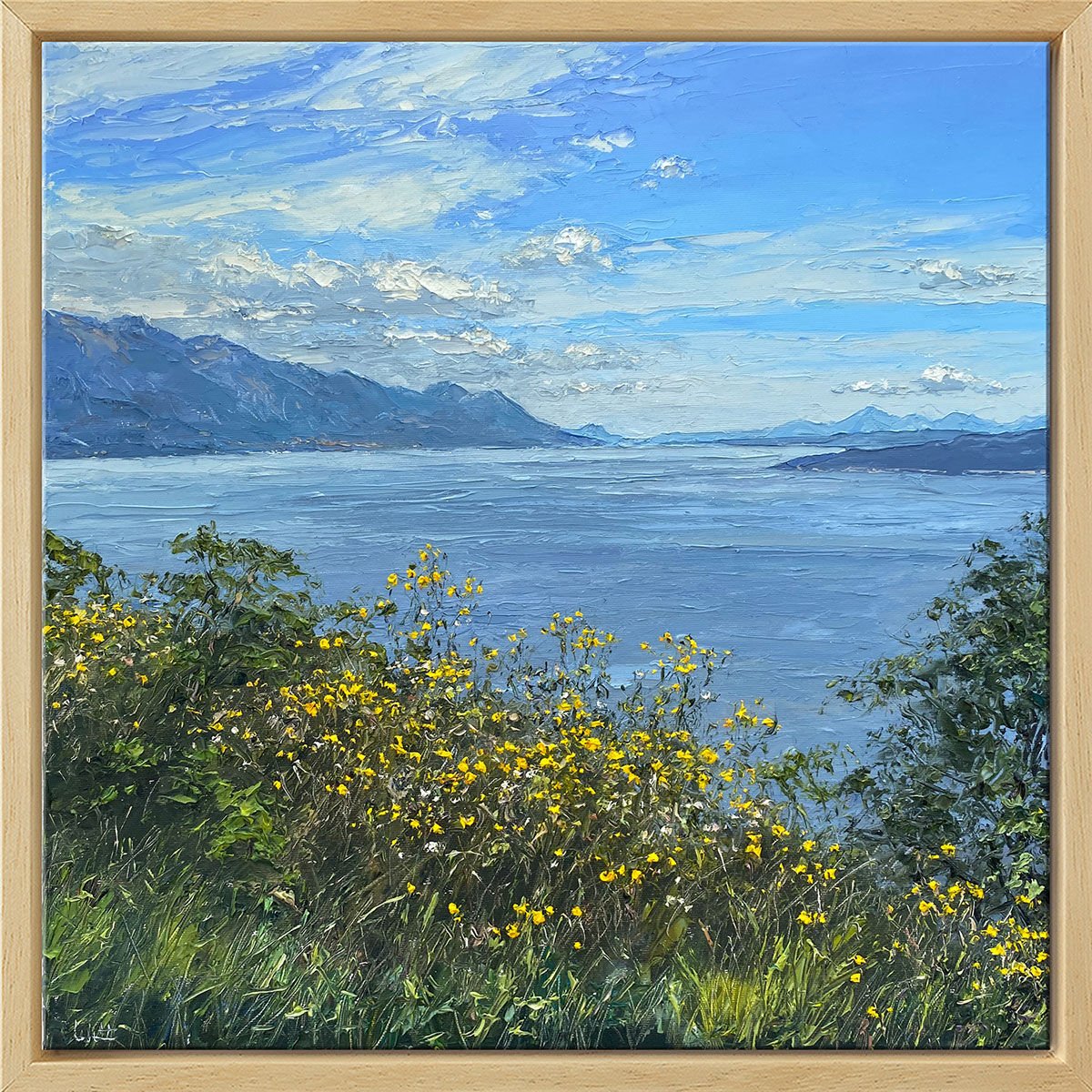 Bild "Frühlingsblumen in Dalmatien" (2024) (Original / Unikat), gerahmt von Peter Witt