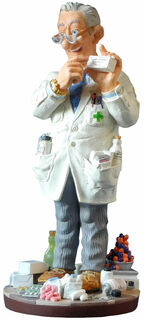 Caricature "The Pharmacist", cast hand-painted