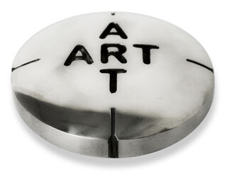 Skulptur "Pill for Art (Chrome)", brons von Amos Plaut