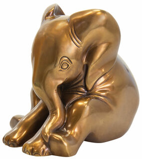 Skulptur "Lille elefant", bronze