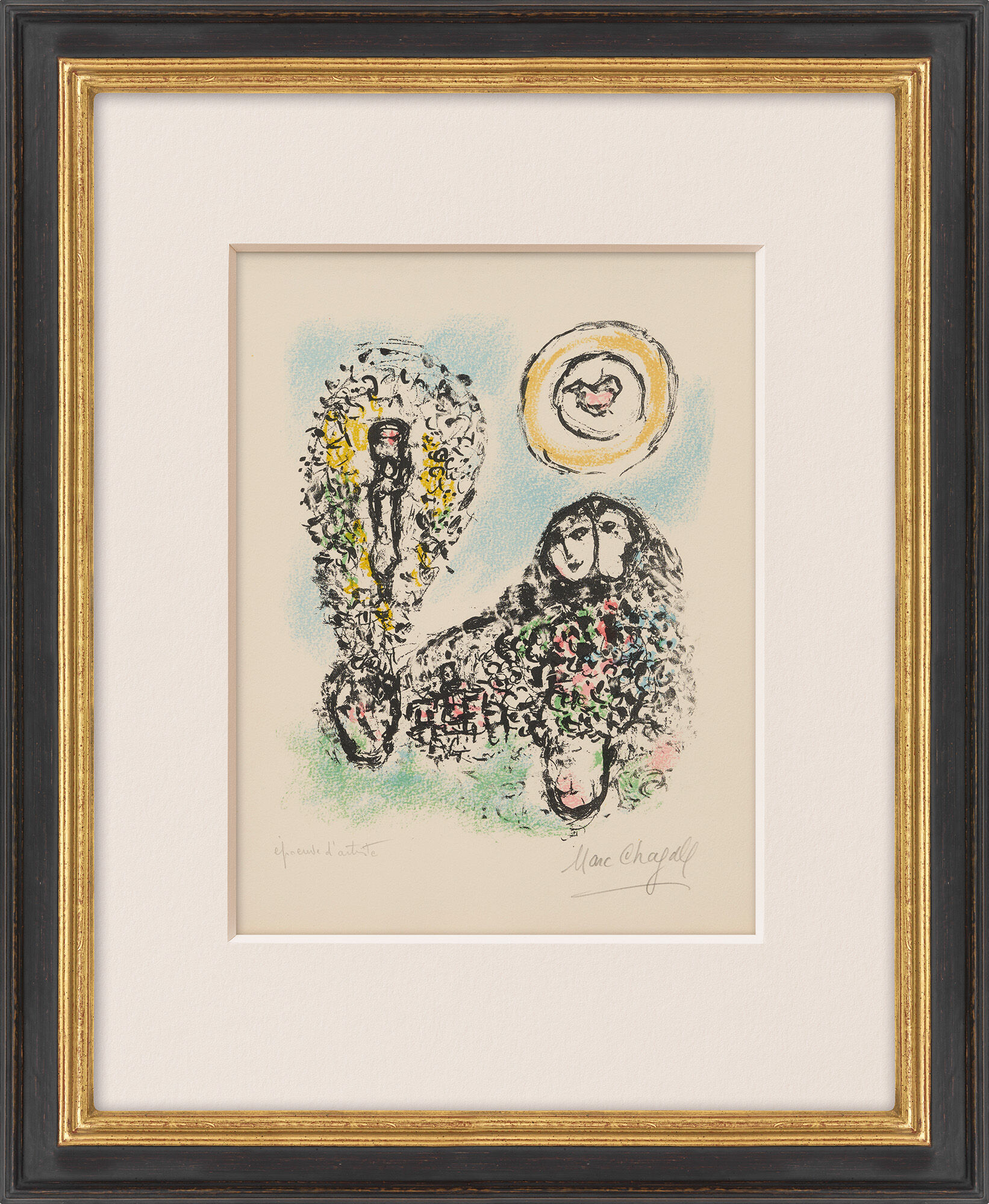 Tableau "La Mise en Mot" (1969) von Marc Chagall