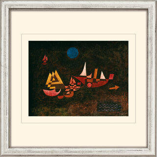 Bild "Skeppens avfärd" (1927), inramad von Paul Klee