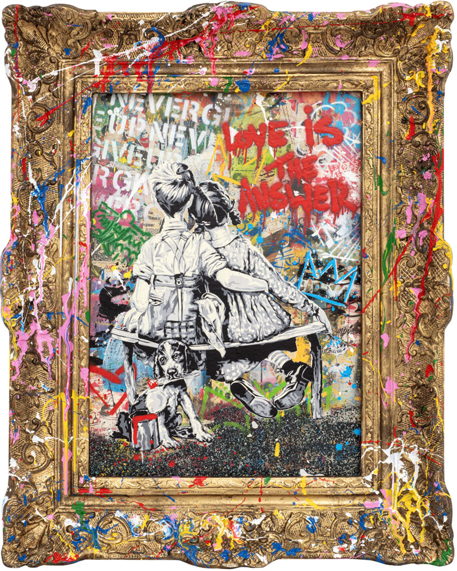 Bild "Arbeta bra tillsammans" (2024) (Unikt föremål) von Mr. Brainwash