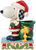 Sculptuur "Hier komt Snoopy Claus", gegoten