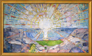 Bild "Solen", guldinramad version von Edvard Munch